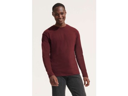 SOL'S MONARCH - MEN'S ROUND COLLAR LONG SLEEVE T-SHIRT (Barva Oranžová, Velikost 2XL)