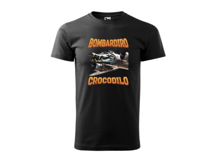 černe panské triko bombardiro crocodilo