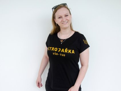 Černá Strojařka s krátkým rukávem