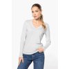 LADIES' LONG-SLEEVED V-NECK T-SHIRT
