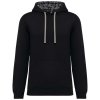 UNISEX CONTRAST PATTERNED HOODED SWEATSHIRT (Barva Black/Mexican Skull, Velikost XS)