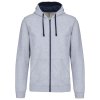 MEN'S CONTRAST HOODED FULL ZIP SWEATSHIRT