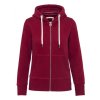 LADIES' VINTAGE ZIPPED HOODED SWEATSHIRT