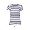 SOL'S MILES WOMEN - ROUND NECK STRIPED T-SHIRT