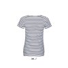 SOL'S MILES WOMEN - ROUND NECK STRIPED T-SHIRT