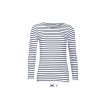 SOL'S MARINE WOMEN - LONG SLEEVE STRIPED T-SHIRT