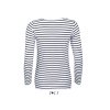 SOL'S MARINE WOMEN - LONG SLEEVE STRIPED T-SHIRT