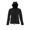 SOL'S REPLAY WOMEN - HOODED SOFTSHELL (Barva Černá, Velikost 2XL)