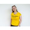 Tričko dámská žlutá potisk strojařka
