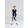 KIDS VARSITY JACKET (Barva Jet Black/White, Velikost 5/6)