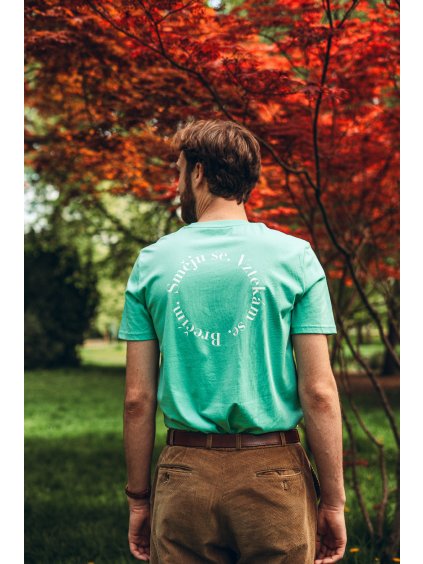 Unisex tyrkysové tričko Směju se