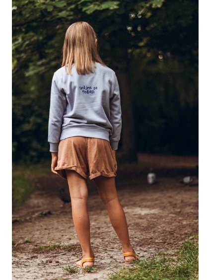 Dětská fialová mikina Smějme se pořád