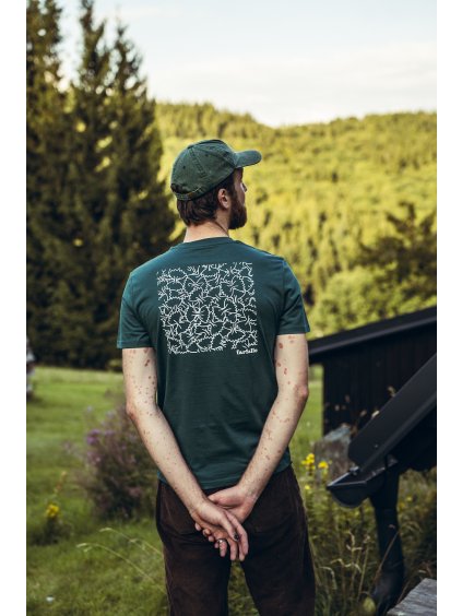 Unisex tmavě zelené tričko Farfalle