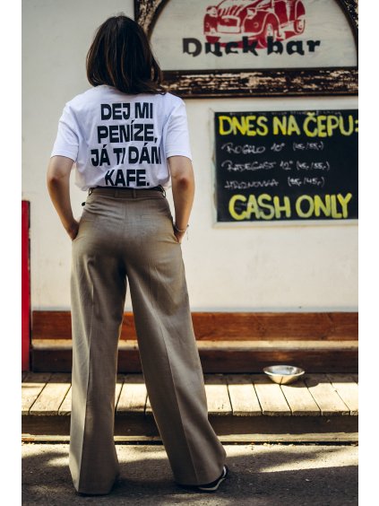 Unisex bílé tričko Upřímný barista