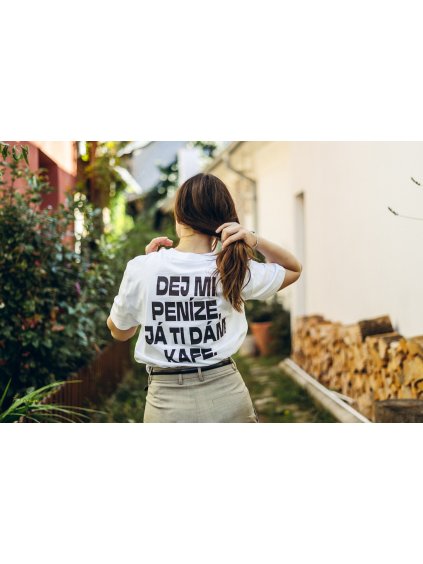 Unisex bílé tričko Upřímný barista