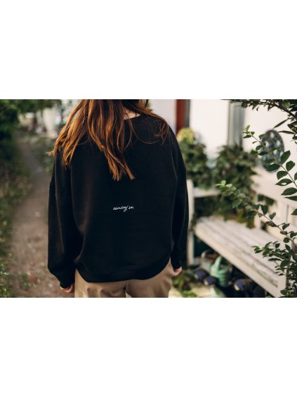 Dámská černá mikina Usmívej se 2.0