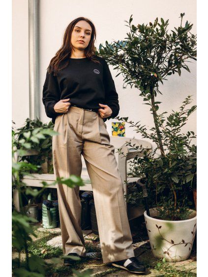 Dámská černá mikina Usmívej se 2.0