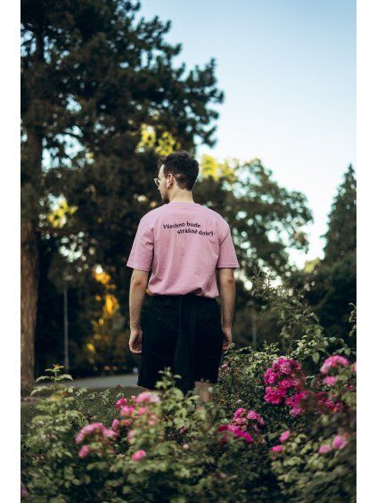 Unisex růžové tričko Strašně dobrý