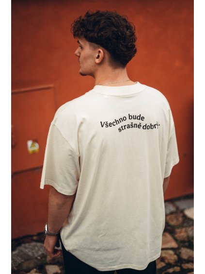 Unisex volné přírodní tričko Strašně dobrý