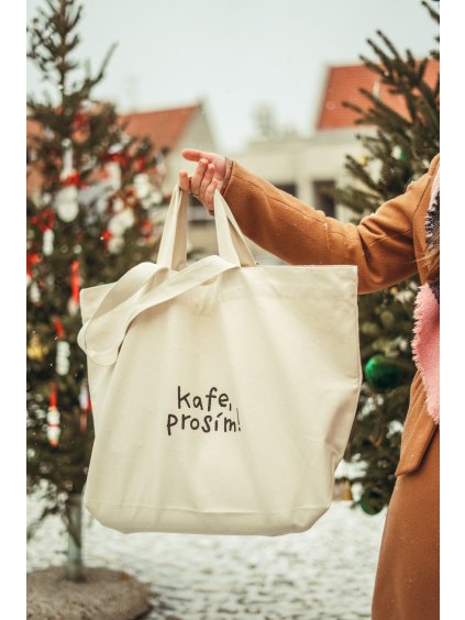 Velká přírodní taška Kafe, prosím