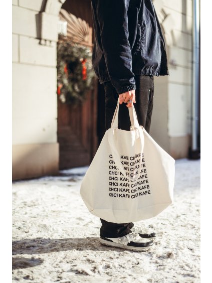 Velká přírodní taška Chci kafe