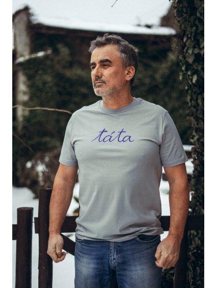 Pánské šedé tričko Táta