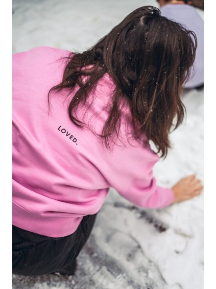 Dámská růžová mikina Loved