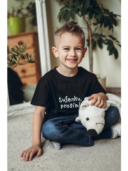 Dětské černé tričko Sušenku, prosím