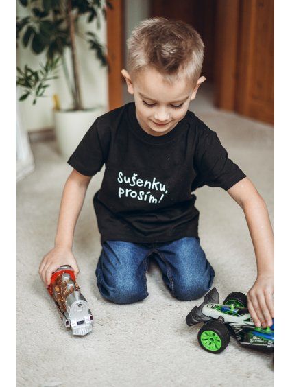 Dětské černé tričko Sušenku, prosím