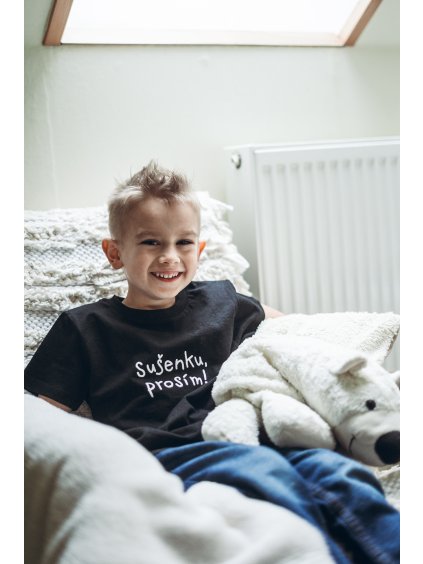 Dětské černé tričko Sušenku, prosím
