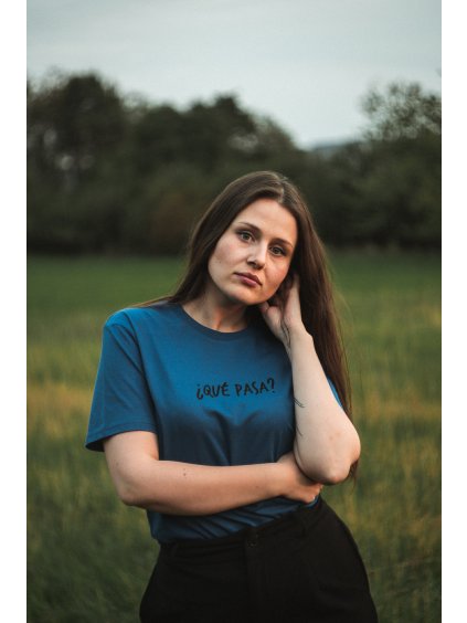 Unisex modré tričko Que pasa?
