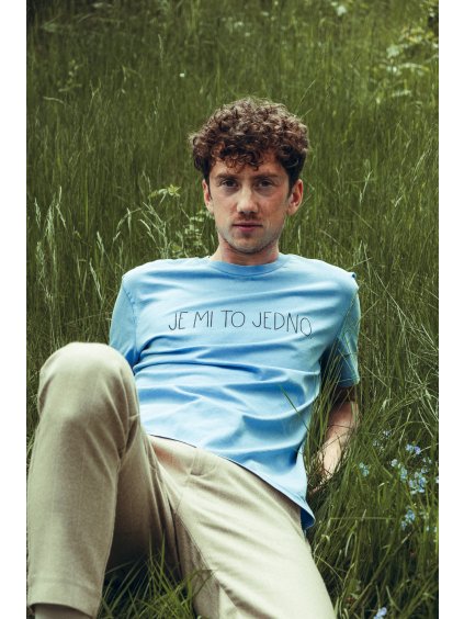 Unisex modré tričko Je mi to jedno