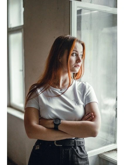 Dámské bílé tričko Origami