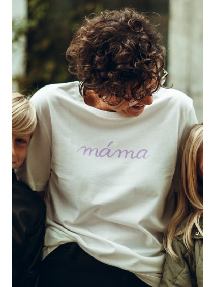 Mléčné tričko Máma lilac