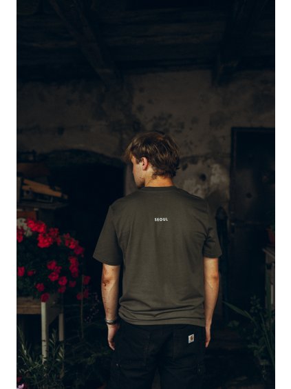 Unisex khaki tričko Seoul