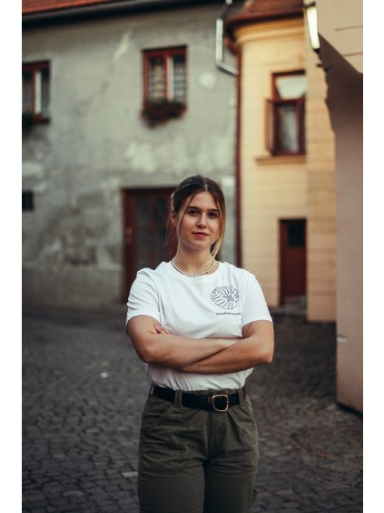 Dámské bílé tričko Monstera mama 2.0