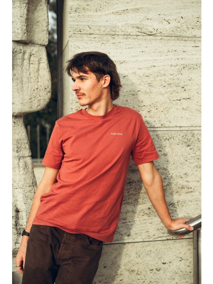 Unisex cihlové tričko Food snob
