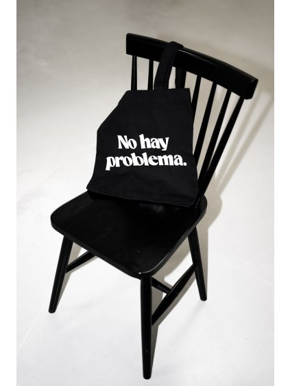 Černá plátěná taška No hay problema