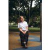 Unisex oversized bílé tričko Vím, jak žít