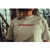 Unisex bílé tričko Diskomfort red