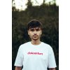Unisex bílé tričko Diskomfort red