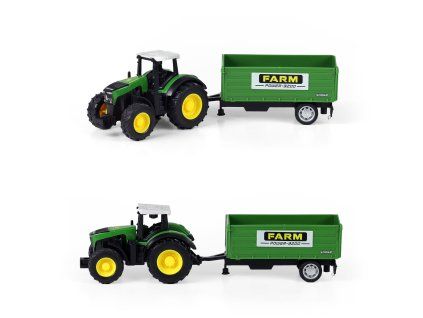 1154 traktor kovovy s vleckou