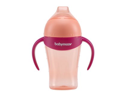 Nekvapkajúci hrnček Babymoov s úchytkami – objem 180 ml, farba Peach