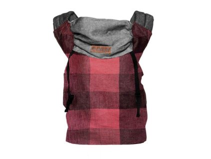 Ergonomická klokanka CLICK CARRIER REVERSIBLE – veľkosť baby, vzor Red Plaid