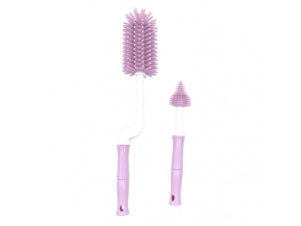 Súprava kefiek na fľaše Bo Jungle B-Bottle Brush Set – ružový variant Pink