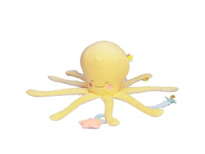 Saro Baby multifunkčná plyšová chobotnica Happy Sea Yellow