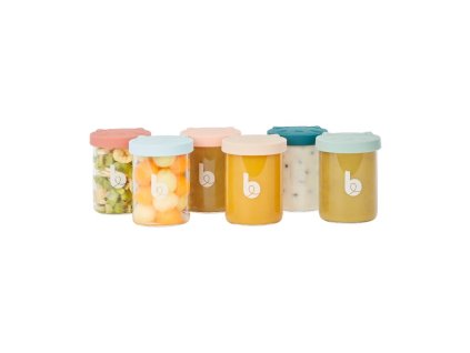 Sklenené detské misky s viečkami ISY BOWLS – 6×250 ml