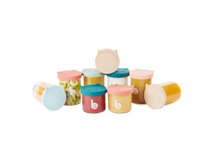 Babymoov sklenené misky s viečkami ISY BOWLS – 6×250 ml + 3×120 ml