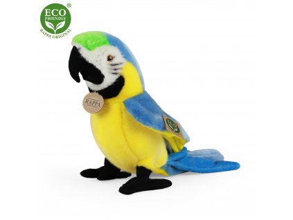 Rappa plyšový papagáj Ara modrý 25 CM ECO-FRIENDLY