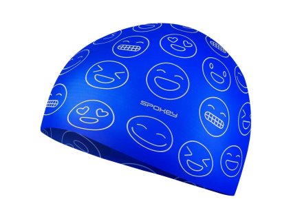 EMOJI Juniorská plavecká čiapka, modrá (Farba modrá)